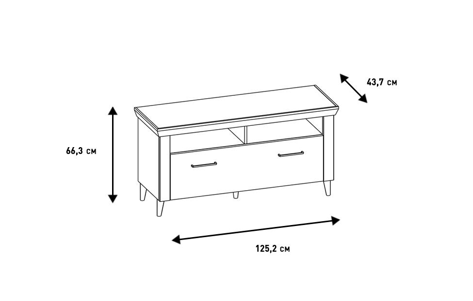 Тумбы под телевизор - изображение №6 "Тумба Магнум с выдвижным ящиком под телевизор"  на www.Angstrem-mebel.ru