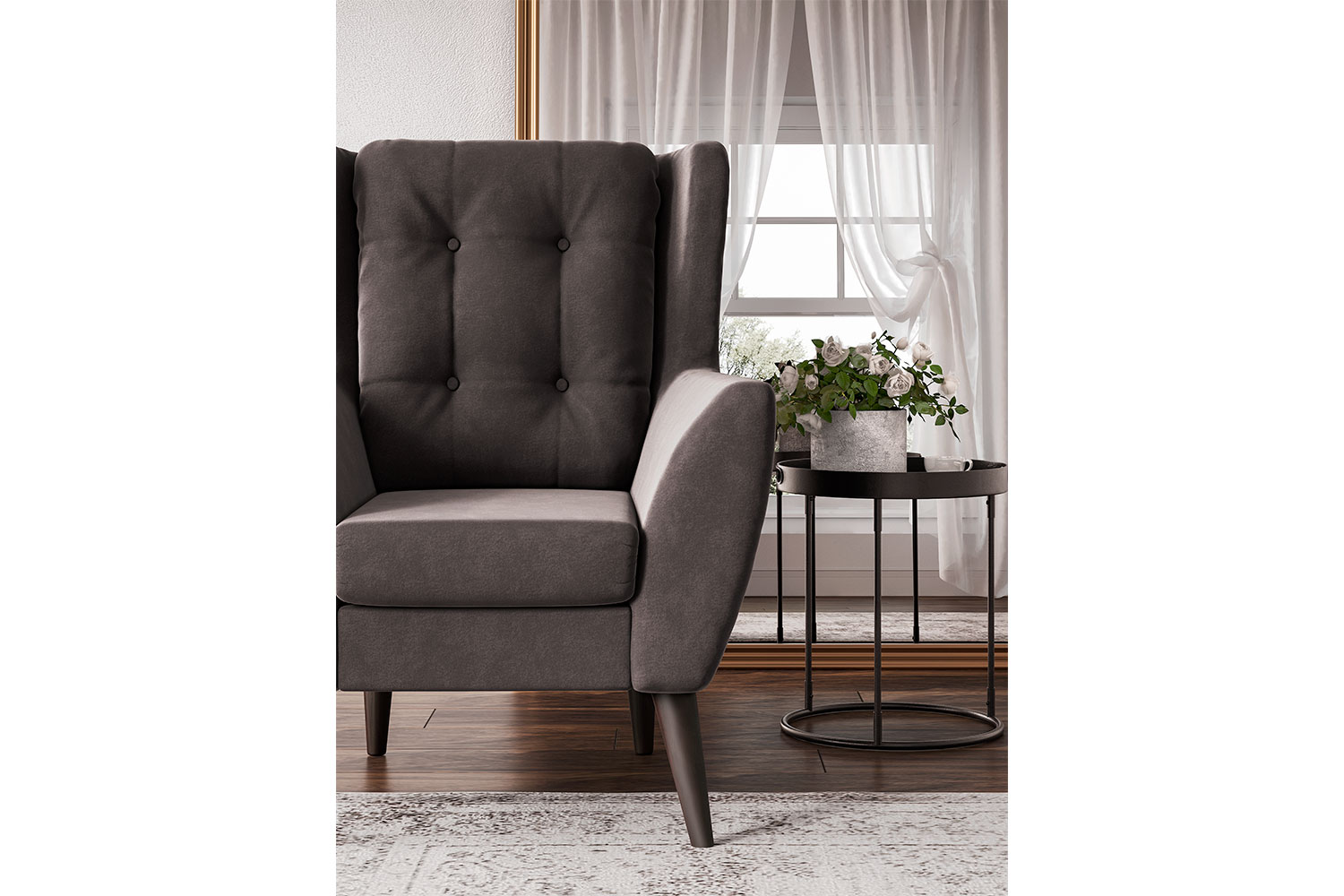 Мягкие кресла - изображение №5 "Кресло Ладога, Д3 (опоры: венге)"  на www.Angstrem-mebel.ru