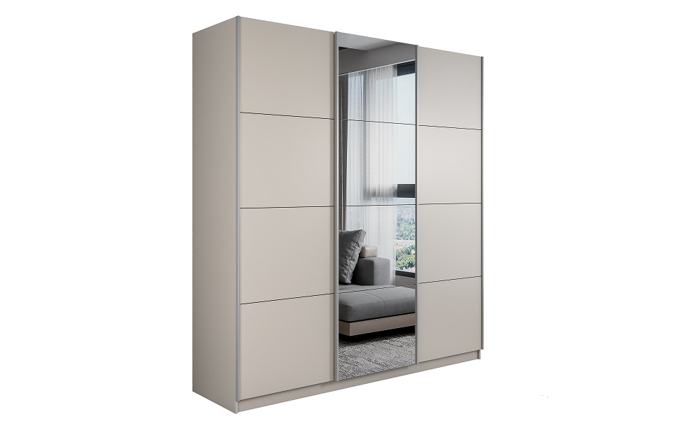 Шкафы-купе - изображение №4 "Шкаф-купе Lux 180х230 с зеркалом / Кашемир"  на www.Angstrem-mebel.ru