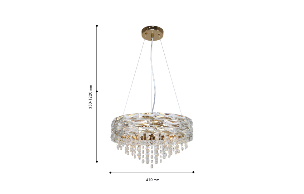 Люстры - изображение №4 "Подвесная люстра Icicle (золото) D410*H350/1220 6*G9*40W"  на www.Angstrem-mebel.ru