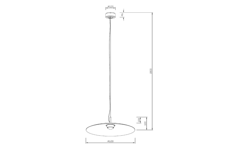 Подвесы - изображение №5 "Подвес Lars (белый) D600*H210/1800 LED*12W"  на www.Angstrem-mebel.ru