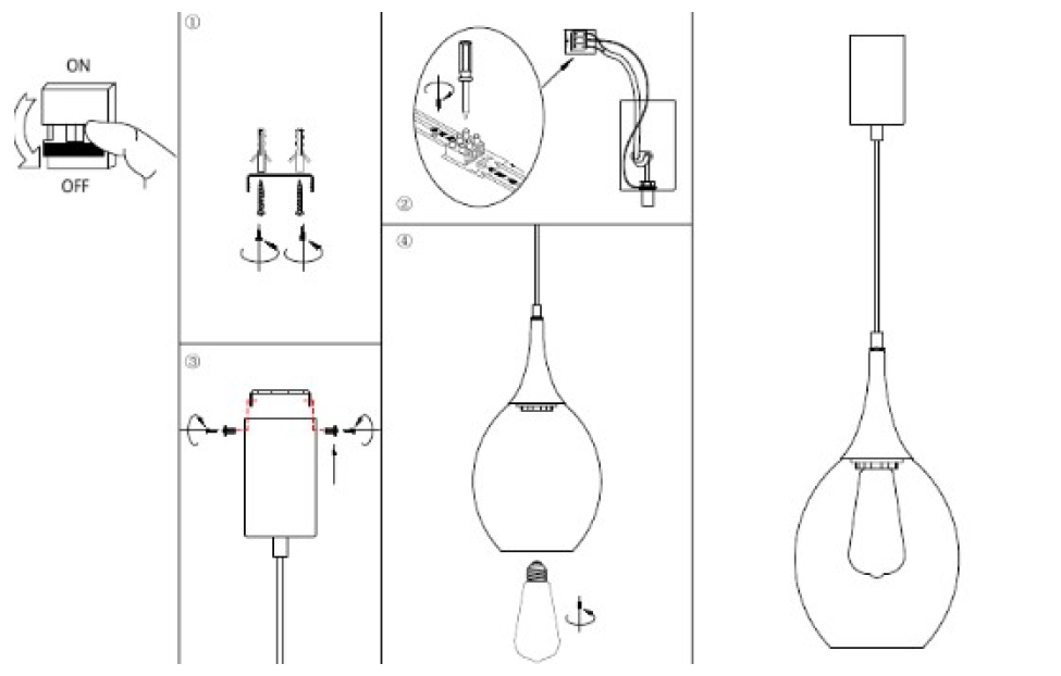 Подвесы - изображение №8 "Подвес Dubbel (чёрный) D180*H530/2030 1*E27*40W"  на www.Angstrem-mebel.ru