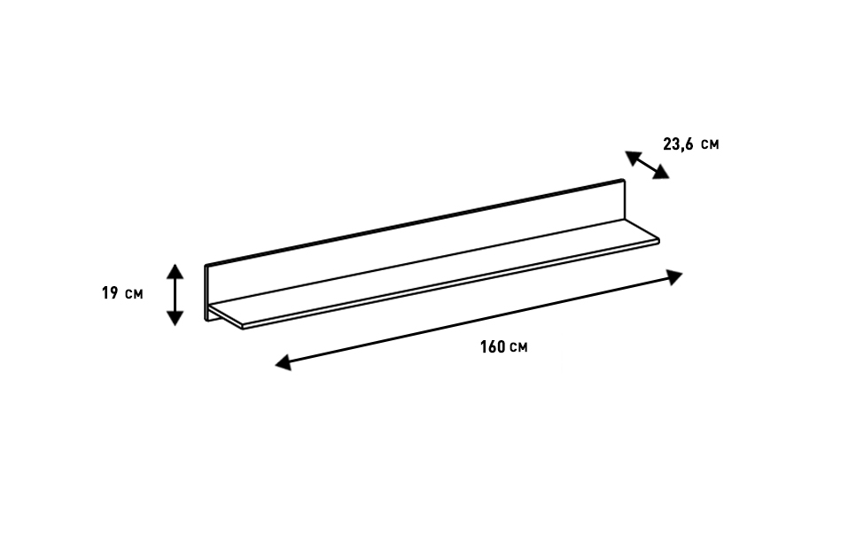 Полки - изображение №3 "Полка настенная Вилма"  на www.Angstrem-mebel.ru