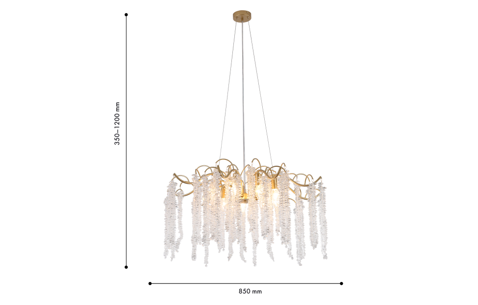 Люстры - изображение №3 "Подвесная люстра Liana D850*H350/1200 9*E14*60W"  на www.Angstrem-mebel.ru