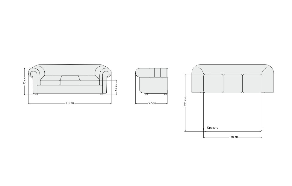 Диваны-кровати - изображение №6 "Диван Честер, Д3"  на www.Angstrem-mebel.ru
