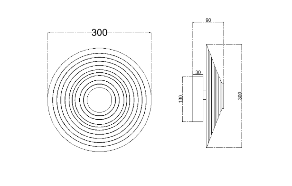 Бра - изображение №5 "Настенный светильник Whirlpool D90*W300*H300 LED*12W"  на www.Angstrem-mebel.ru