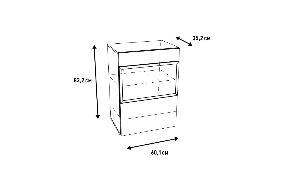 Навесные шкафчики - изображение №13 "Навесной шкаф Анри (правый)"  на www.Angstrem-mebel.ru