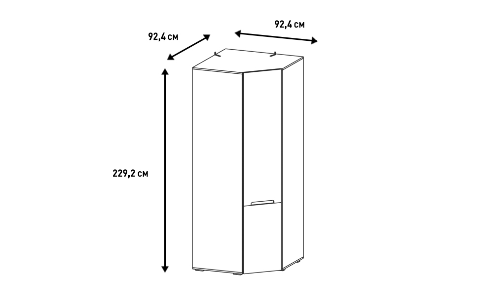 Шкафы - изображение №4 "Шкаф Анри угловой "  на www.Angstrem-mebel.ru