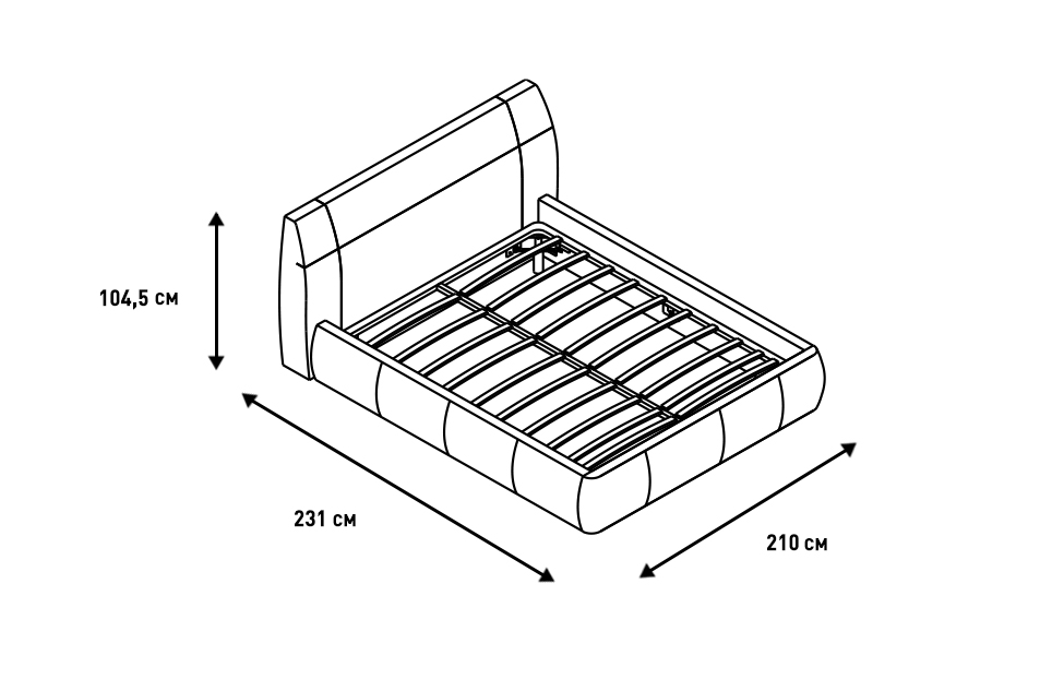 Двуспальные кровати - изображение №15 "Мягкая кровать Анри 180 х 200"  на www.Angstrem-mebel.ru