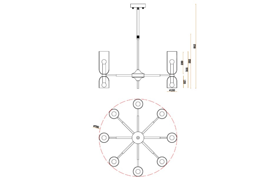 Люстры - изображение №8 "Подвесная люстра Amusing (чёрный) D780*H550/850 14*E14*40W"  на www.Angstrem-mebel.ru