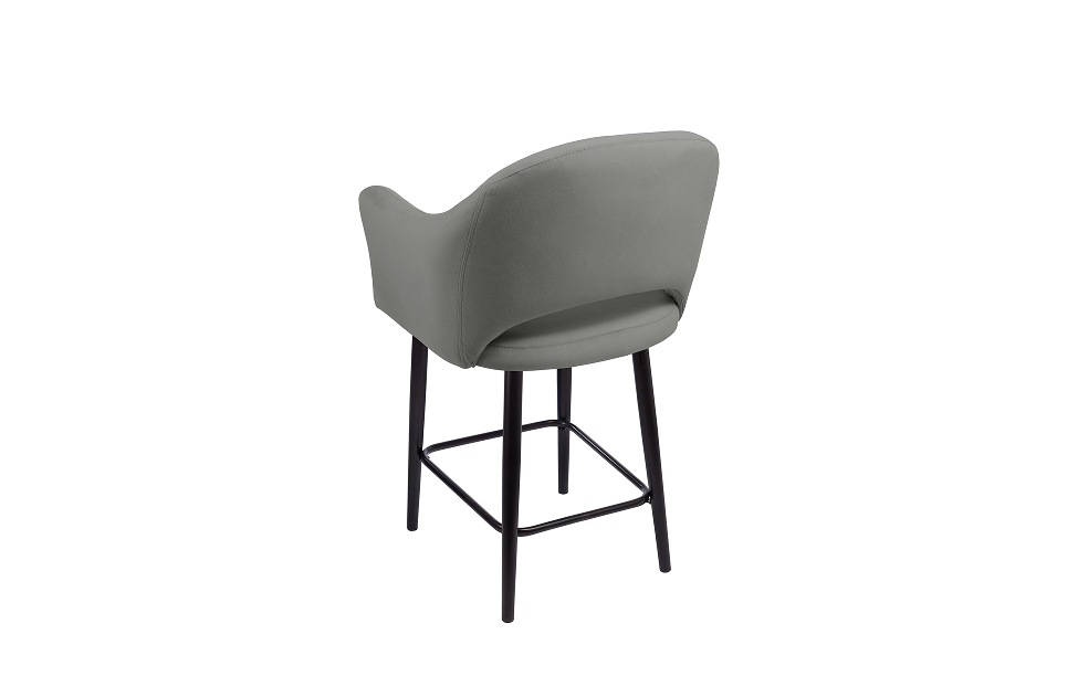 Барные стулья - изображение №3 "Кресло полубарное Грейс серый / опоры черные"  на www.Angstrem-mebel.ru
