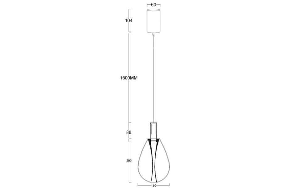 Подвесы - изображение №5 "Подвес Hopper (прозрачный) D150*H390/1890 LED*4.3W"  на www.Angstrem-mebel.ru