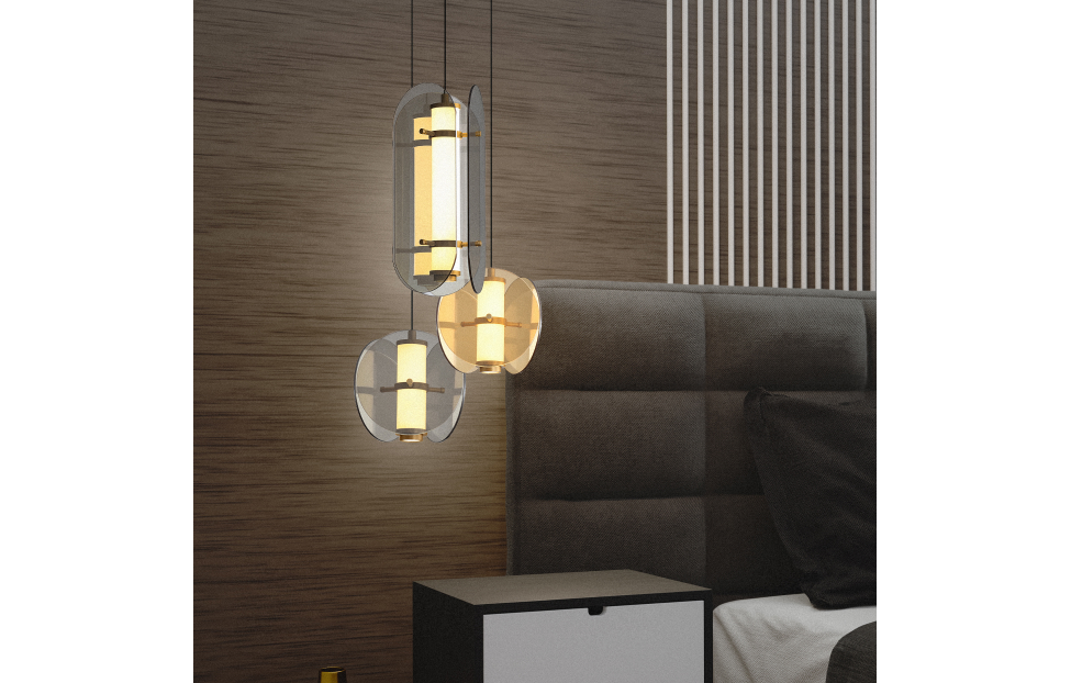 Подвесы - изображение №4 "Подвес Fada (янтарный) D190*H420/1925 LED*12.6W"  на www.Angstrem-mebel.ru