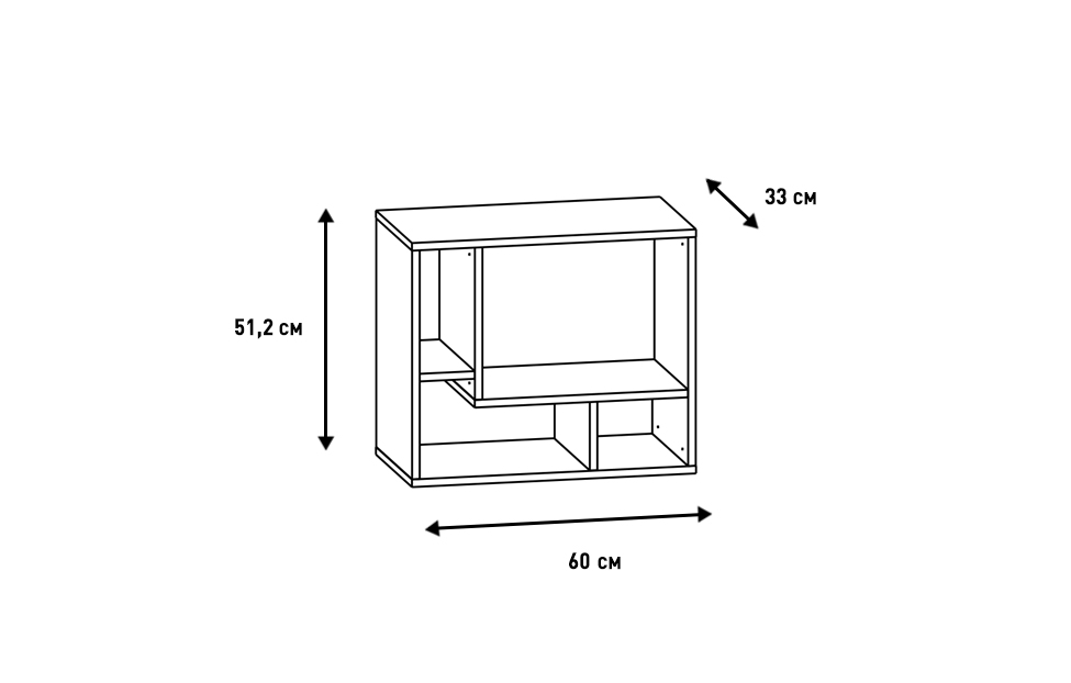 Стеллажи - изображение №8 "Стеллаж Анри с полками (левый)"  на www.Angstrem-mebel.ru
