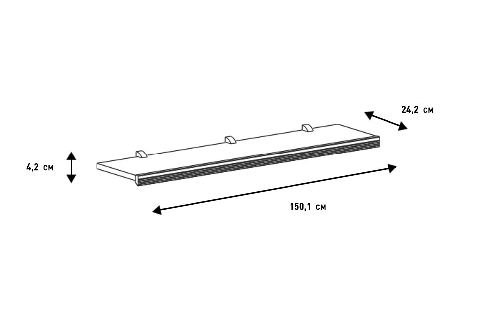 Полки - изображение №3 "Полка Кантри"  на www.Angstrem-mebel.ru