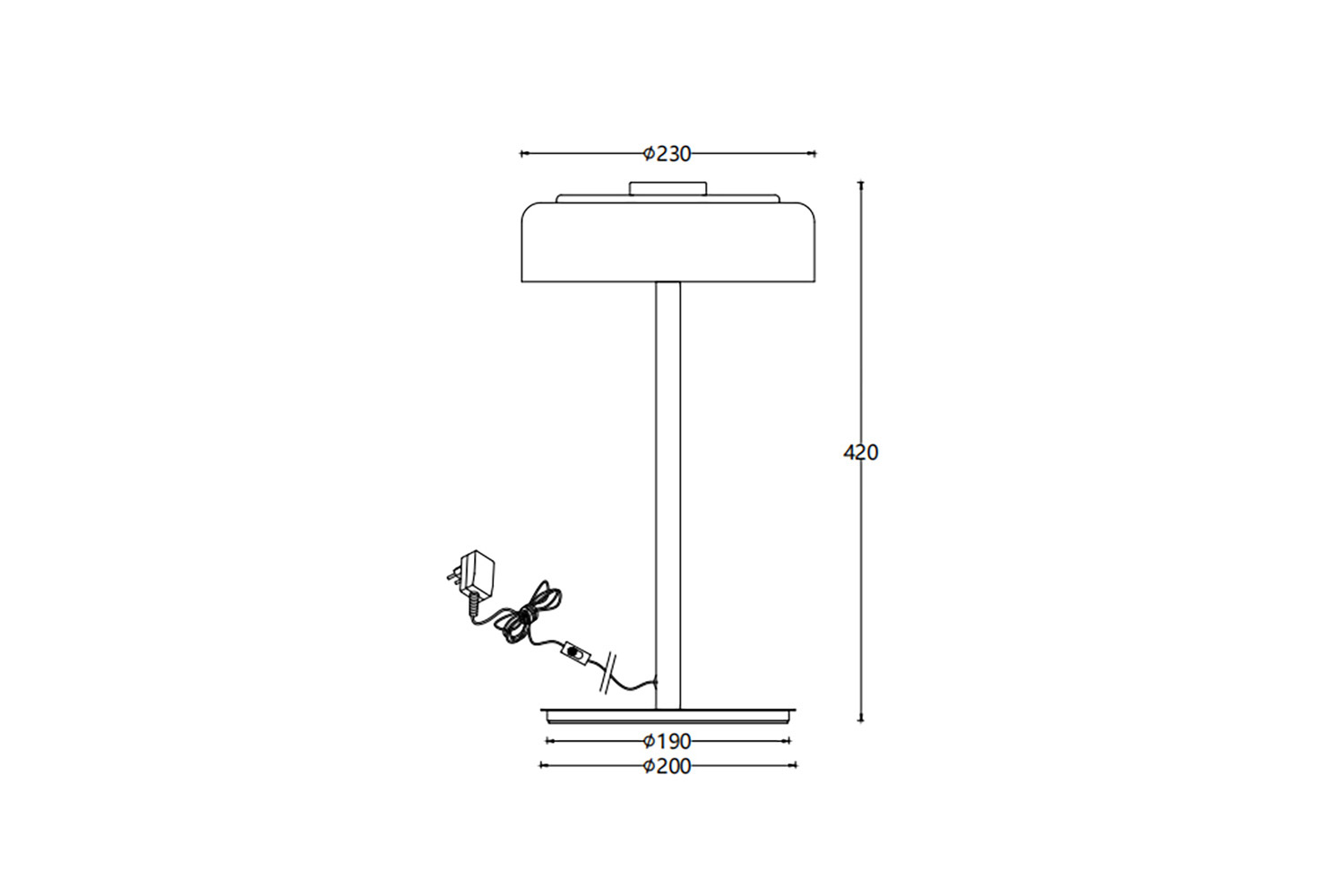 Настольные светильники - изображение №5 "Настольная лампа Platta D230*H420 LED*5W"  на www.Angstrem-mebel.ru