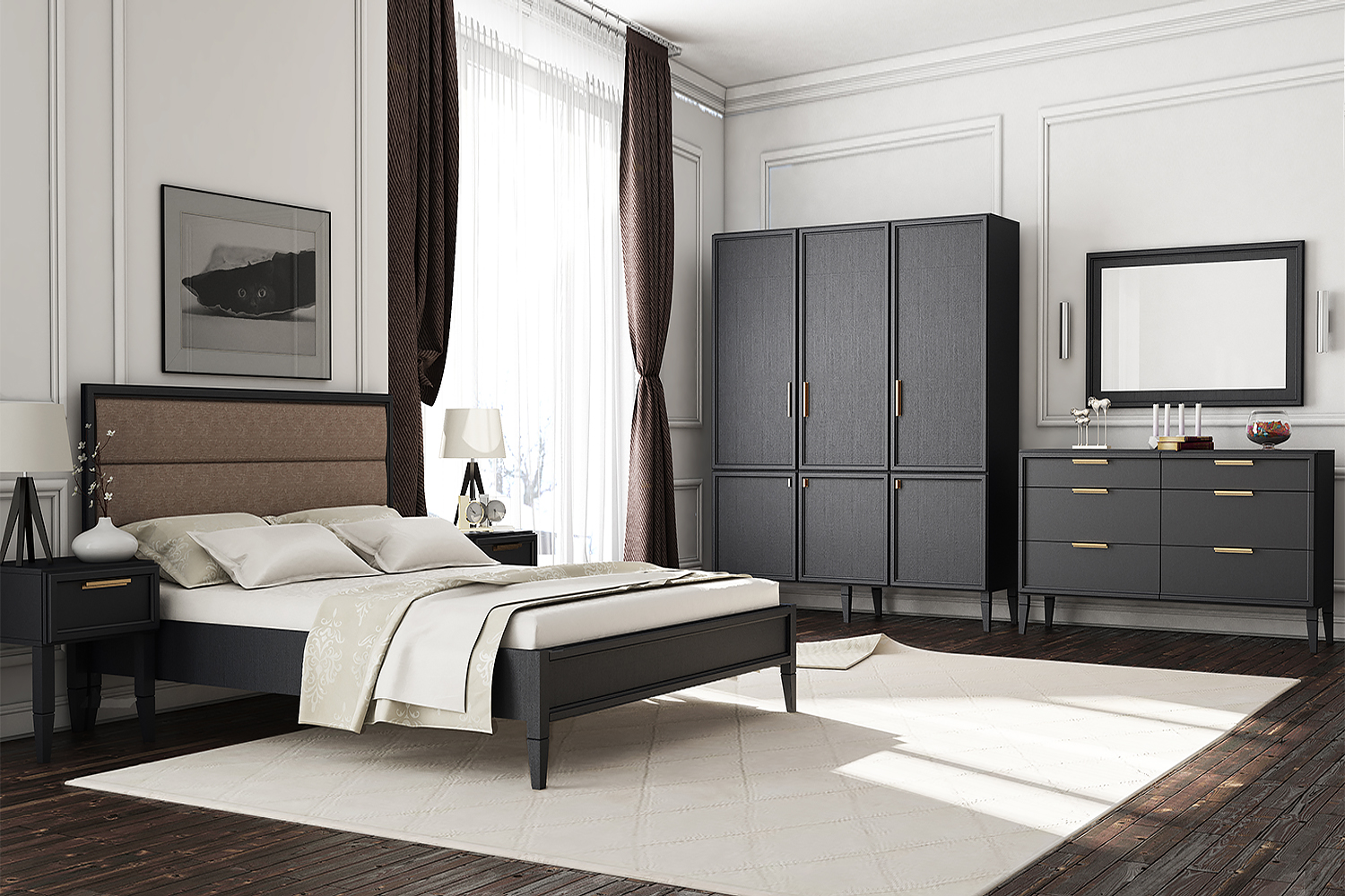 Двуспальные кровати - изображение №4 "Кровать Чарли 140 х 200"  на www.Angstrem-mebel.ru