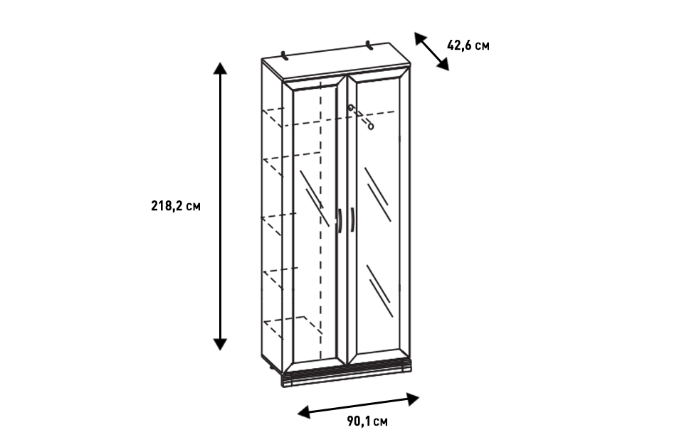 Шкафы платяные - изображение №7 "Шкаф Адажио"  на www.Angstrem-mebel.ru