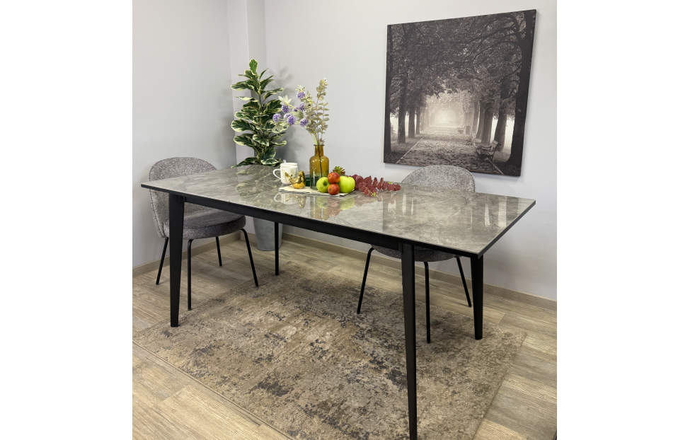 Обеденные столы - изображение №6 "Стол Дега обеденный раздвижной 140/180 серый глянец"  на www.Angstrem-mebel.ru