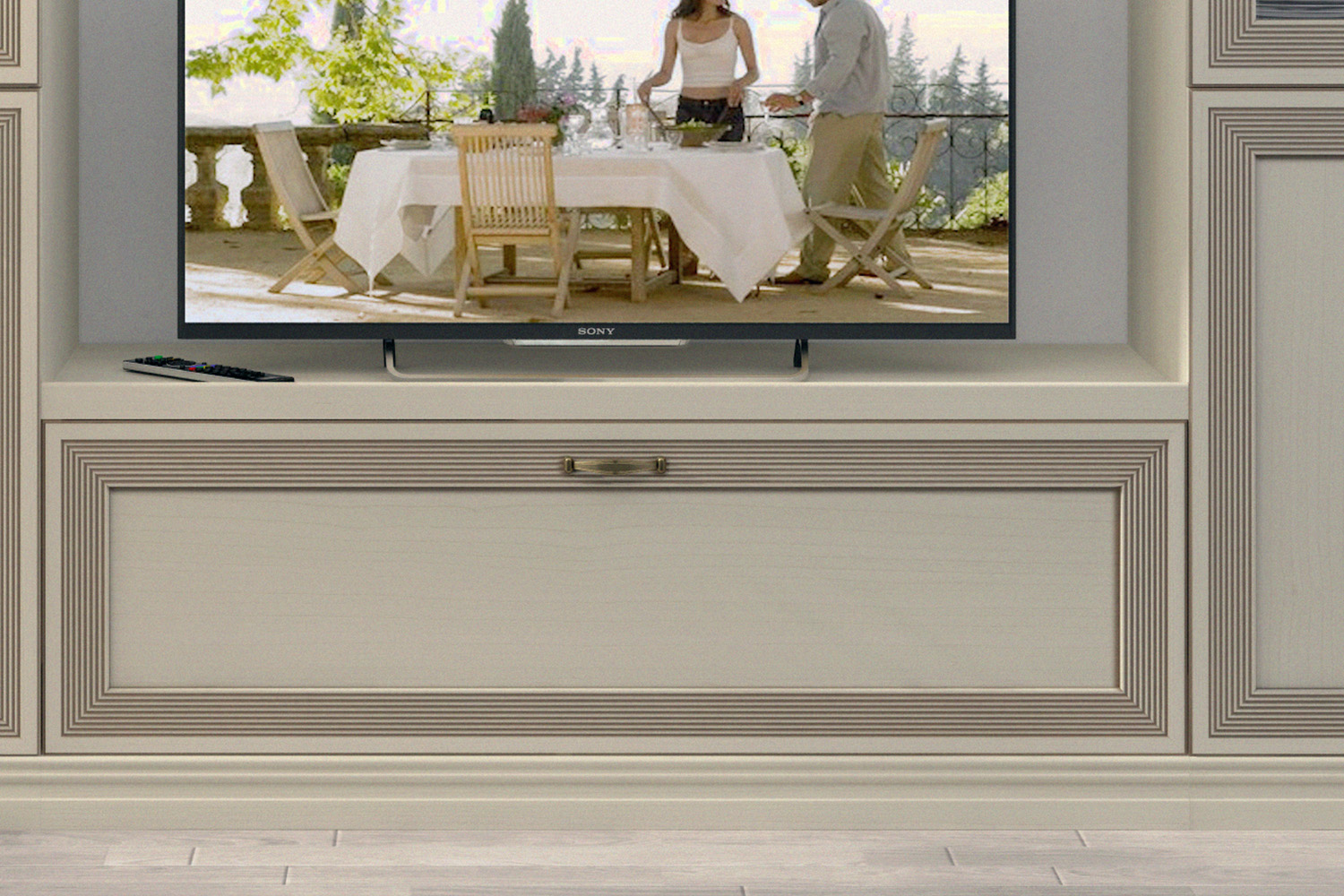 Тумбы под телевизор - изображение №3 "Тумба Адажио под телевизор с выдвижным ящиком"  на www.Angstrem-mebel.ru