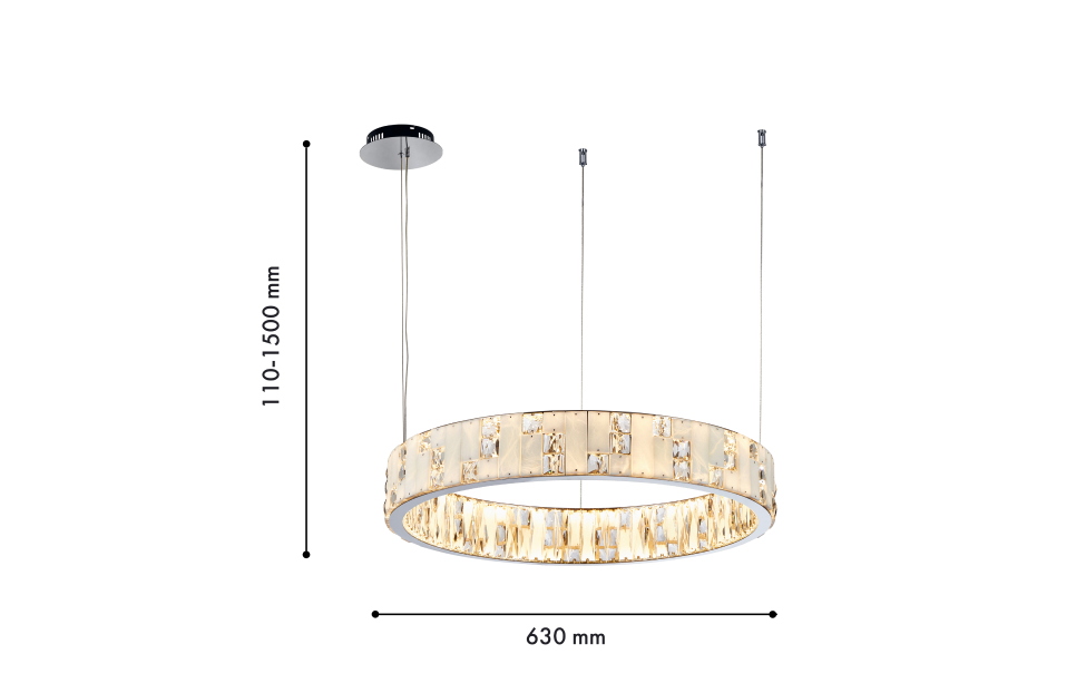 Люстры - изображение №3 "Подвесная люстра Chapiteau D630*H110/1500 2*LED*34W"  на www.Angstrem-mebel.ru