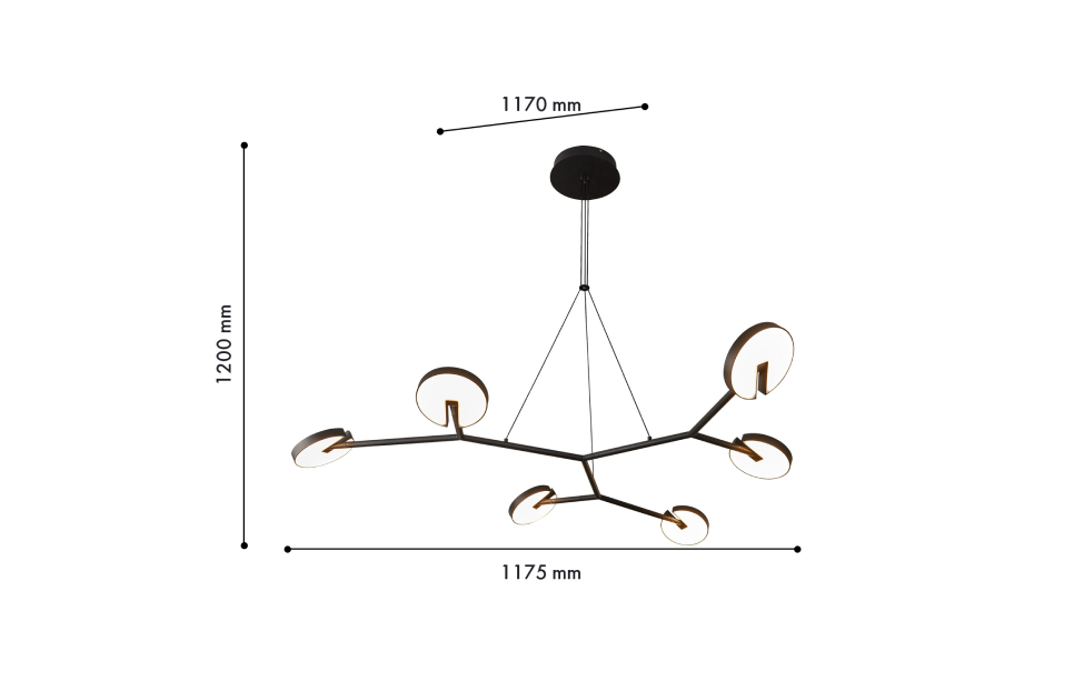 Люстры - изображение №3 "Подвесная люстра Paritet L1175*W1170*H1200 6*LED*12W"  на www.Angstrem-mebel.ru