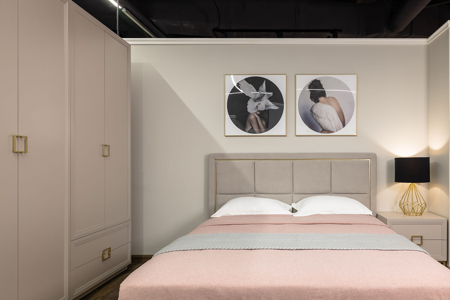 Комбинированные шкафы - изображение №10 "Шкаф Дольче с полкой, штангой и 2-мя выдвижными ящиками"  на www.Angstrem-mebel.ru