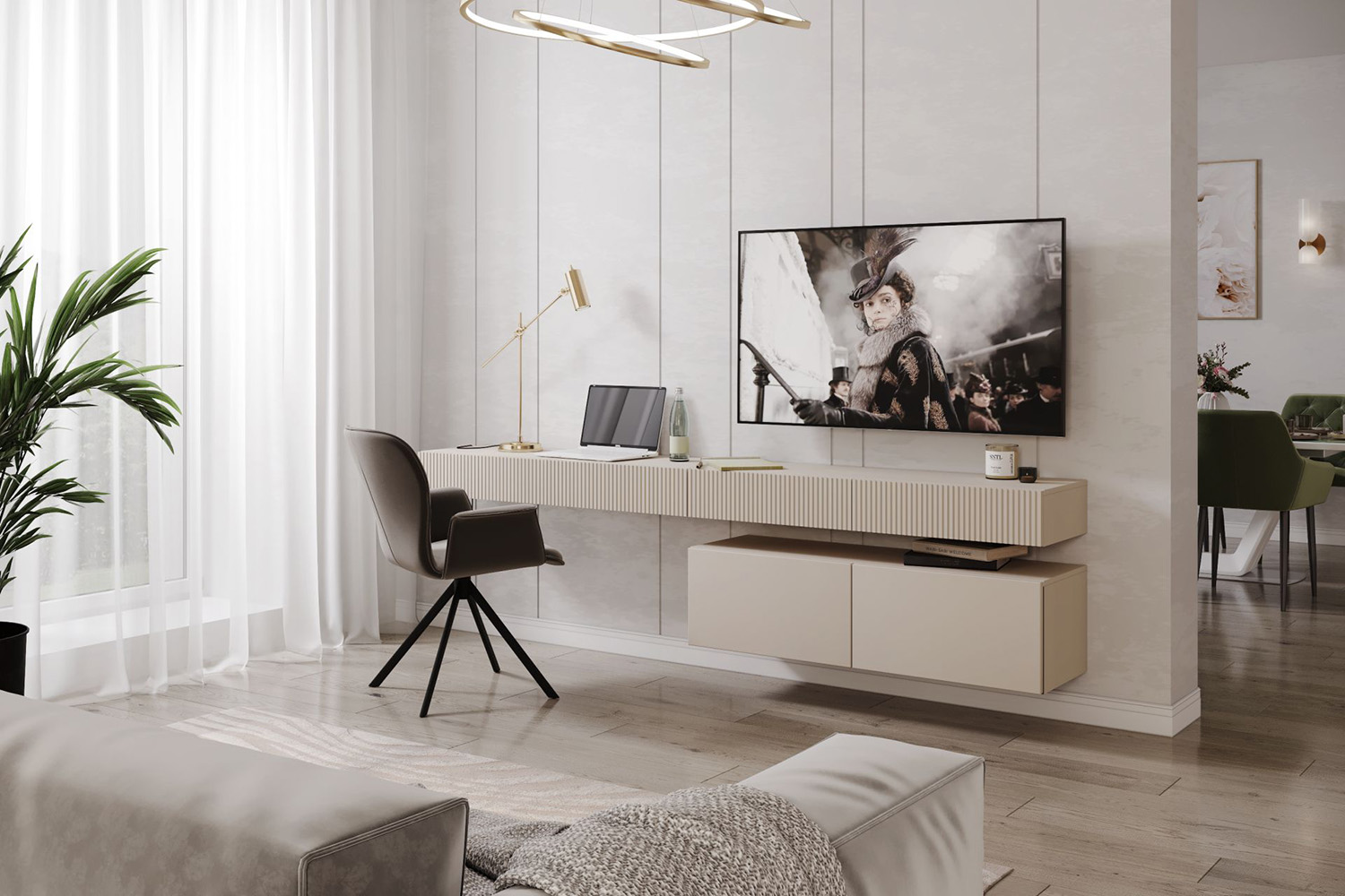 Тумбы - изображение №7 "Навесная тумба Дольче с выдвижными ящиками"  на www.Angstrem-mebel.ru