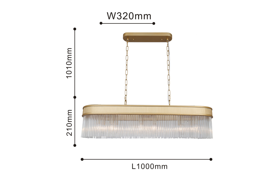 Люстры - изображение №3 "Подвесная люстра Turris (золото) L1000*W320*H380/1220 12*E14*40W"  на www.Angstrem-mebel.ru