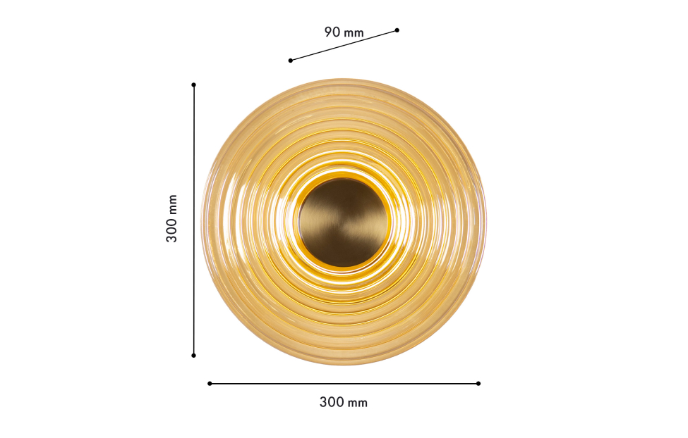 Бра - изображение №3 "Настенный светильник Whirlpool D90*W300*H300 LED*12W"  на www.Angstrem-mebel.ru