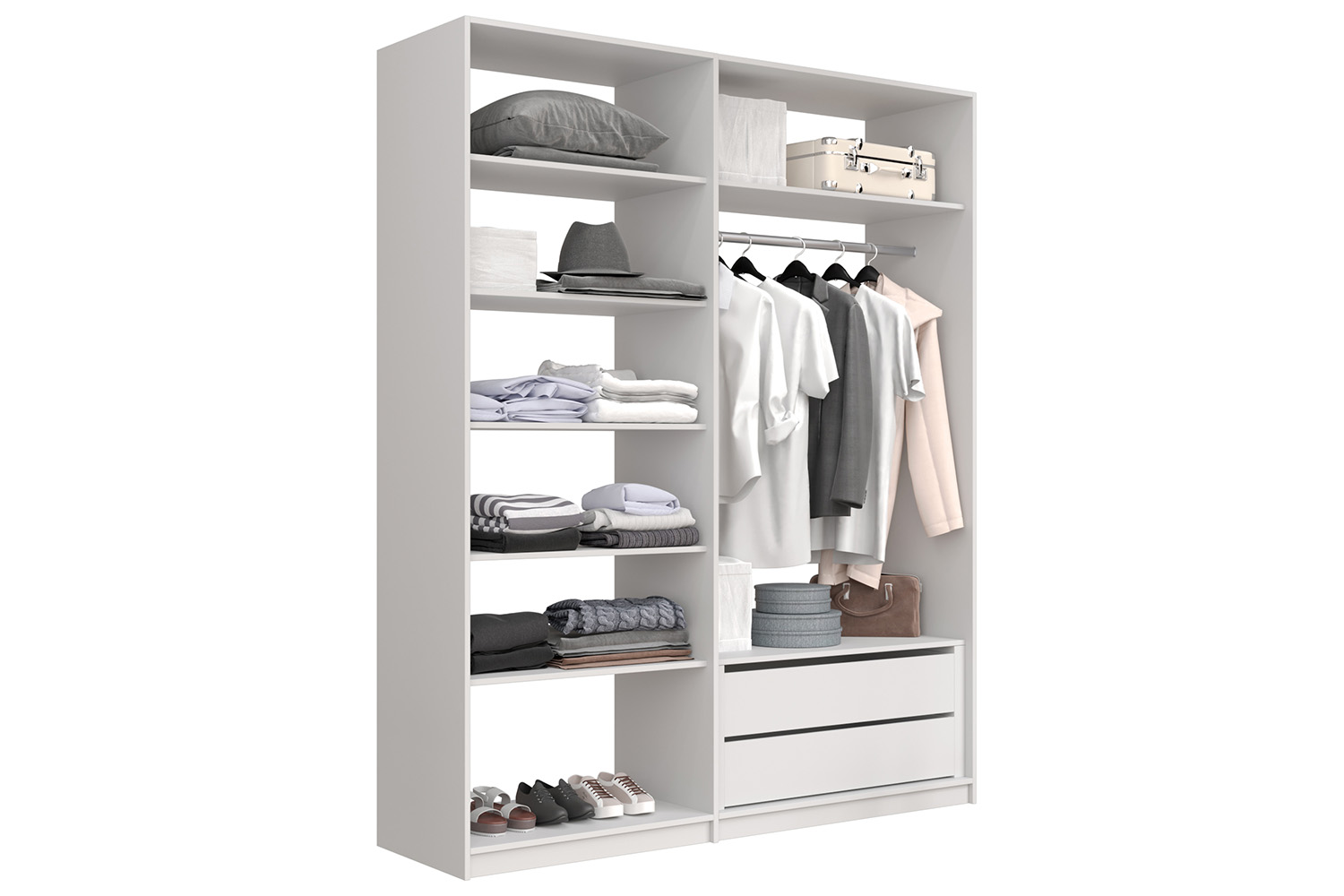 Гардеробные - изображение №3 "Прямая гардеробная система «Lux 8»"  на www.Angstrem-mebel.ru