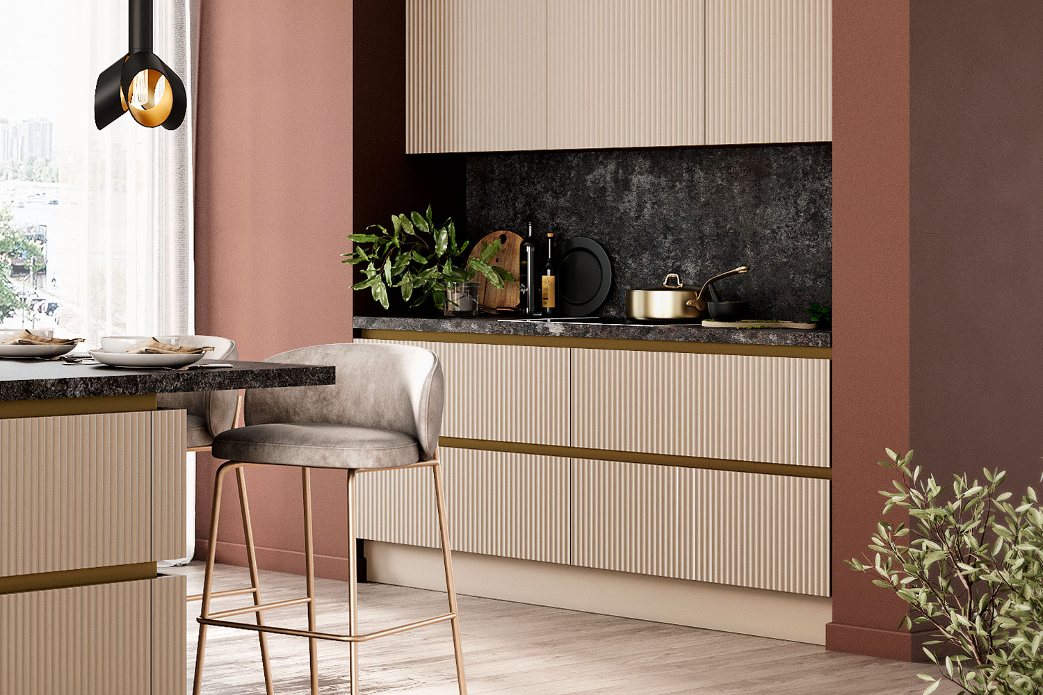 Кухни - изображение №5 "Кухня с островом Волна"  на www.Angstrem-mebel.ru