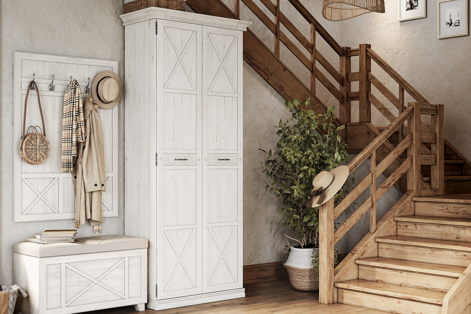 Шкафы платяные - изображение №4 "Шкаф Кантри"  на www.Angstrem-mebel.ru