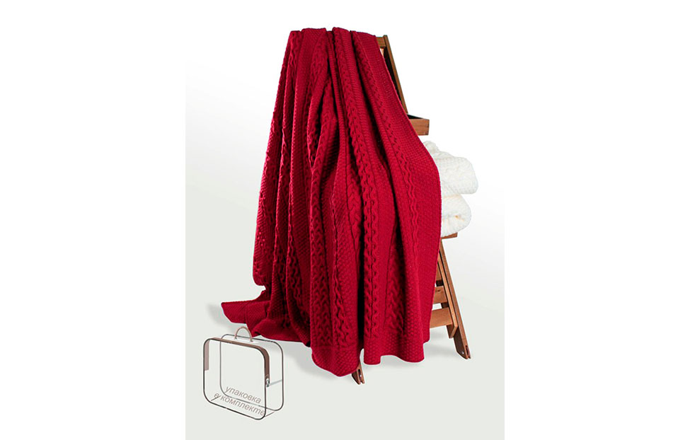 Пледы - изображение №3 "Плед вязаный 57/Р"  на www.Angstrem-mebel.ru