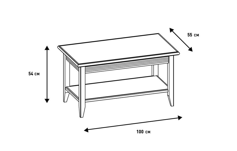 Журнальные столы - изображение №4 "Журнальный стол Кантри"  на www.Angstrem-mebel.ru