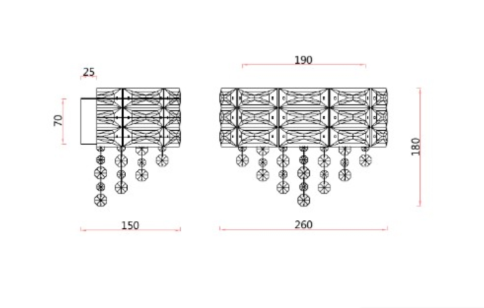 Бра - изображение №5 "Настенный светильник Icicle (хром) D150*W260*H180 2*G9*40W"  на www.Angstrem-mebel.ru