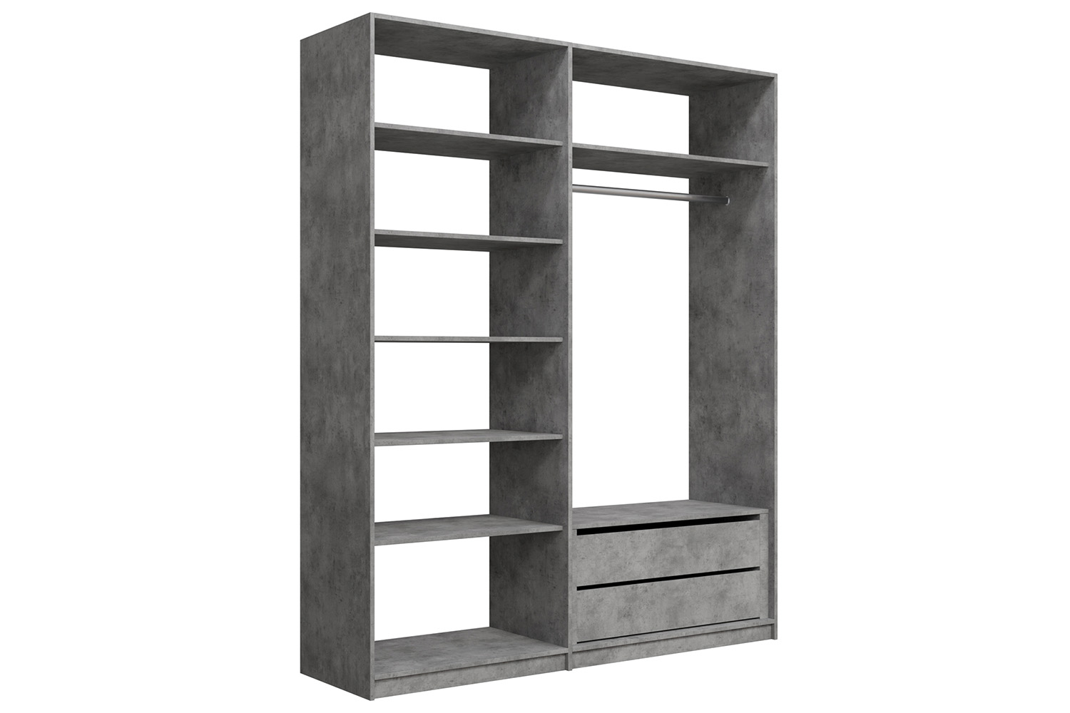 Гардеробные - изображение №4 "Прямая гардеробная система «Lux 8»"  на www.Angstrem-mebel.ru