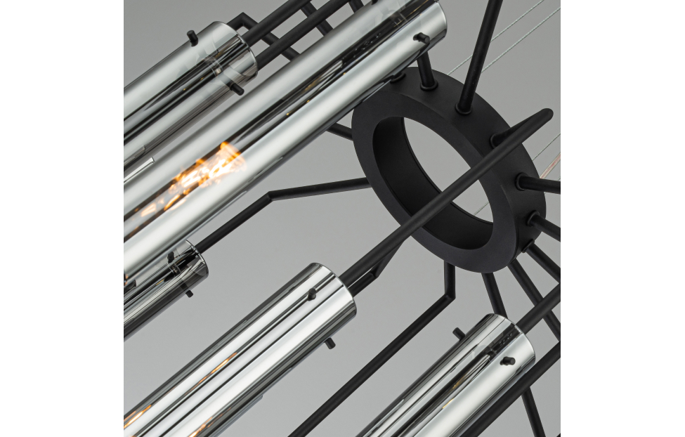 Люстры - изображение №8 "Подвесная люстра Orgel (чёрный) D555*H435/1635 15*G9*25W"  на www.Angstrem-mebel.ru