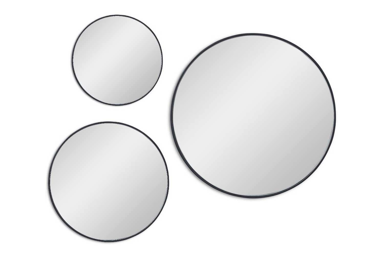 Зеркала - изображение №3 "Сет из 3-х зеркал Saturn Black"  на www.Angstrem-mebel.ru