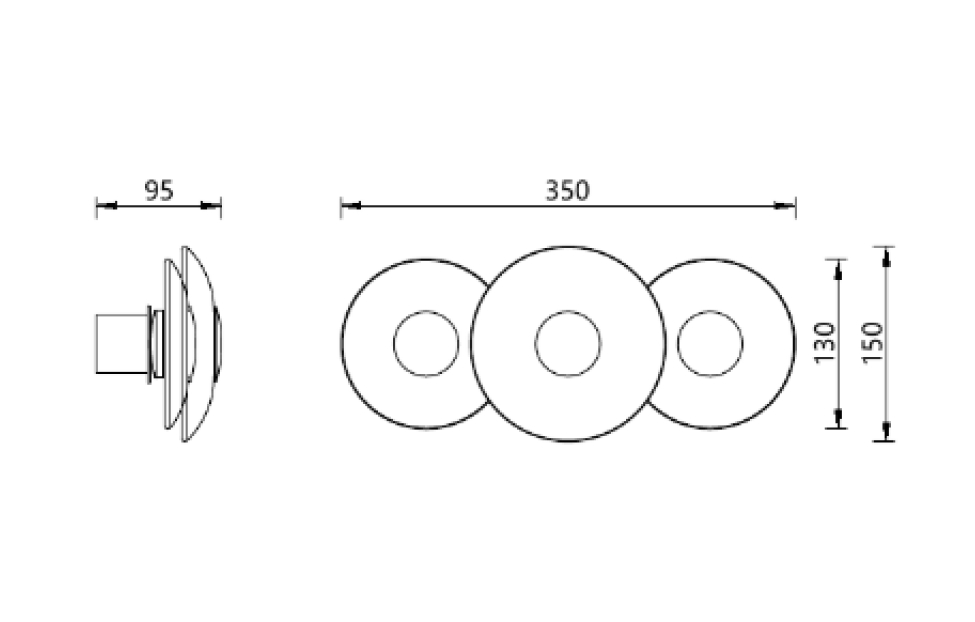 Бра - изображение №5 "Настенный светильник Claros (чёрный), D95*W350*H150 LED*18W"  на www.Angstrem-mebel.ru