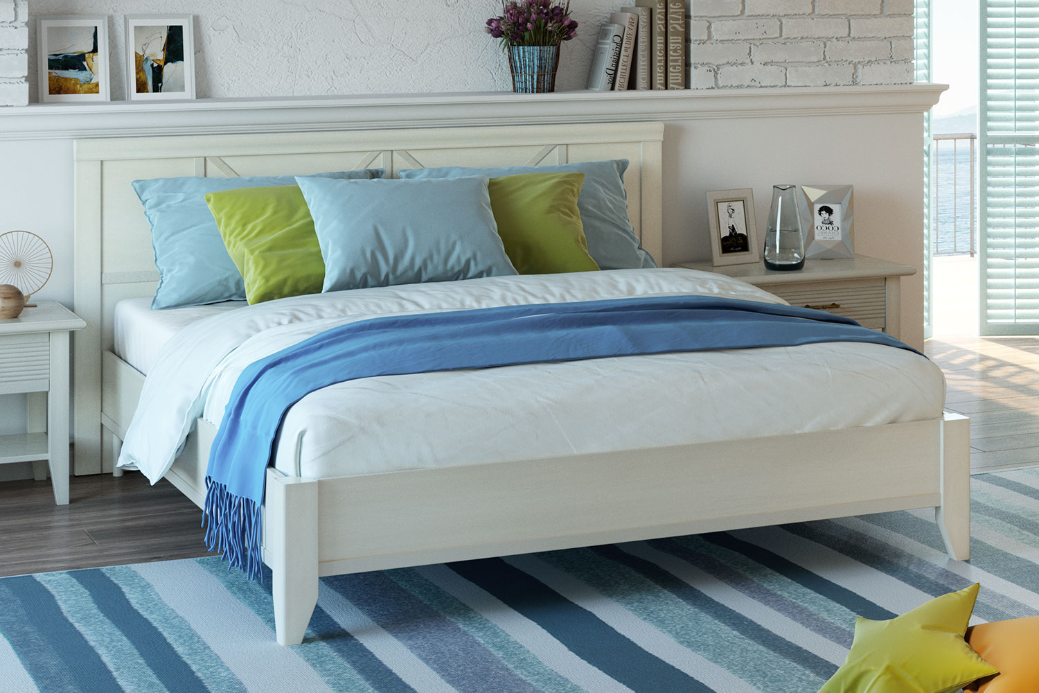 Двуспальные кровати - изображение №3 "Кровать Кантри 160 х 200 см"  на www.Angstrem-mebel.ru