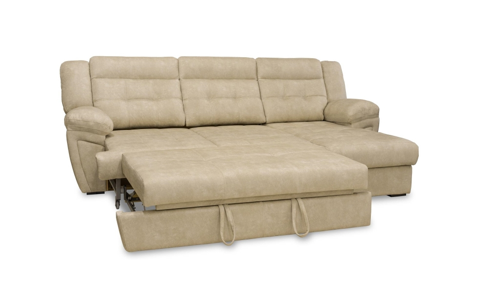Диваны - изображение №3 "Диван-кровать Глория-3 с оттоманкой бежевый"  на www.Angstrem-mebel.ru
