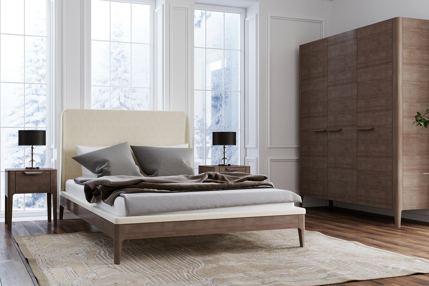 Распашные шкафы - изображение №3 "Шкаф Enzo для одежды трехстворчатый"  на www.Angstrem-mebel.ru