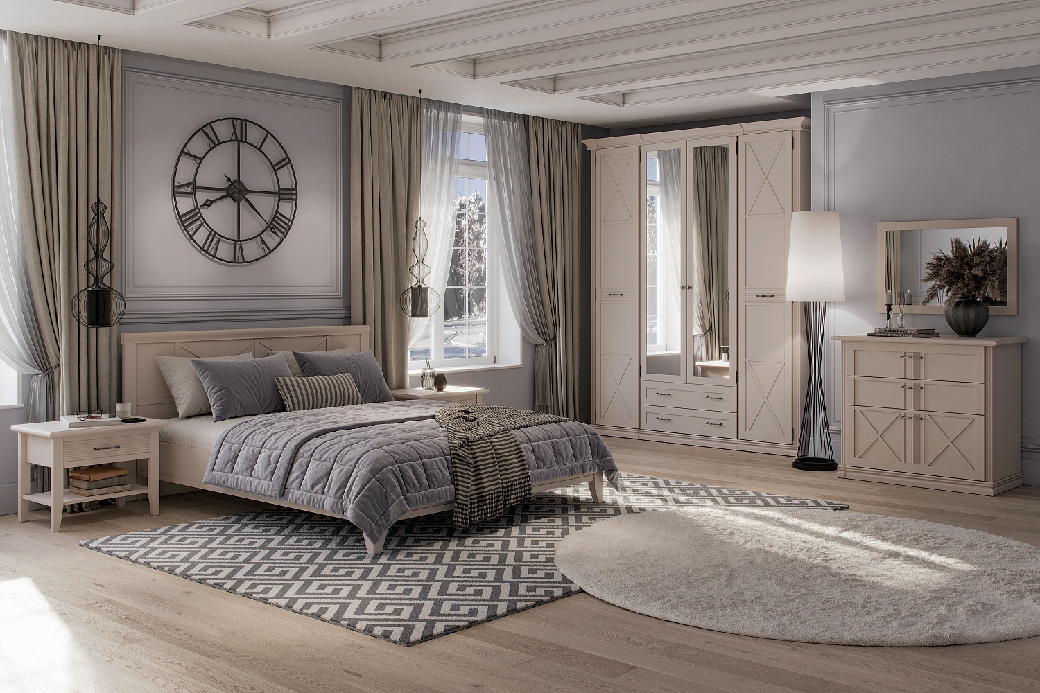 Двуспальные кровати - изображение №3 "Кровать Кантри 180 х 200"  на www.Angstrem-mebel.ru