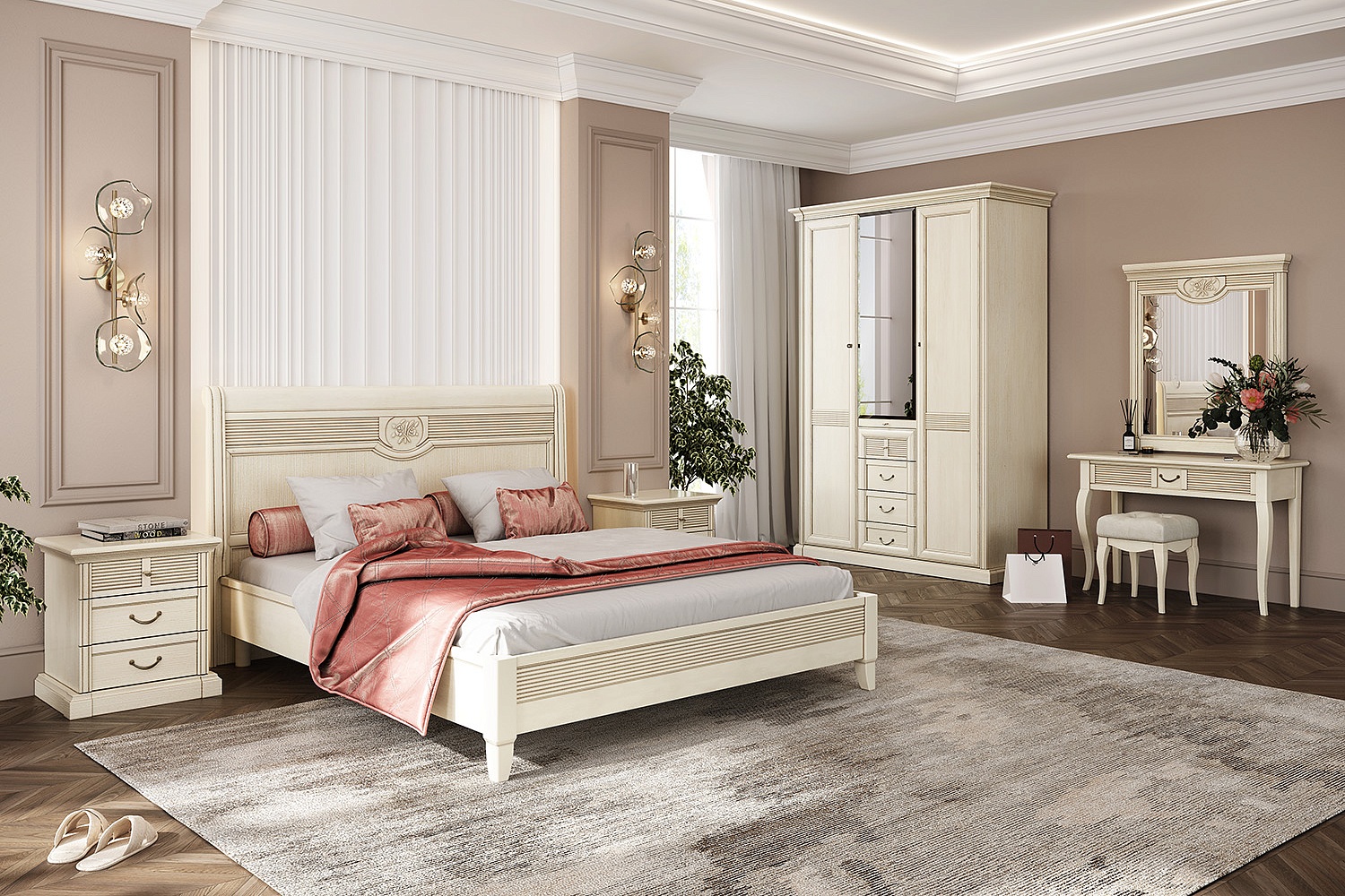 Прикроватные тумбы - изображение №5 "Прикроватная Тумба Изотта с выдвижными ящиками"  на www.Angstrem-mebel.ru