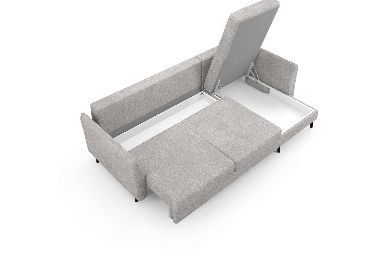 Угловые диваны - изображение №7 "Диван АННИКА NEW 3-х местный с оттоманкой и темными опорами"  на www.Angstrem-mebel.ru