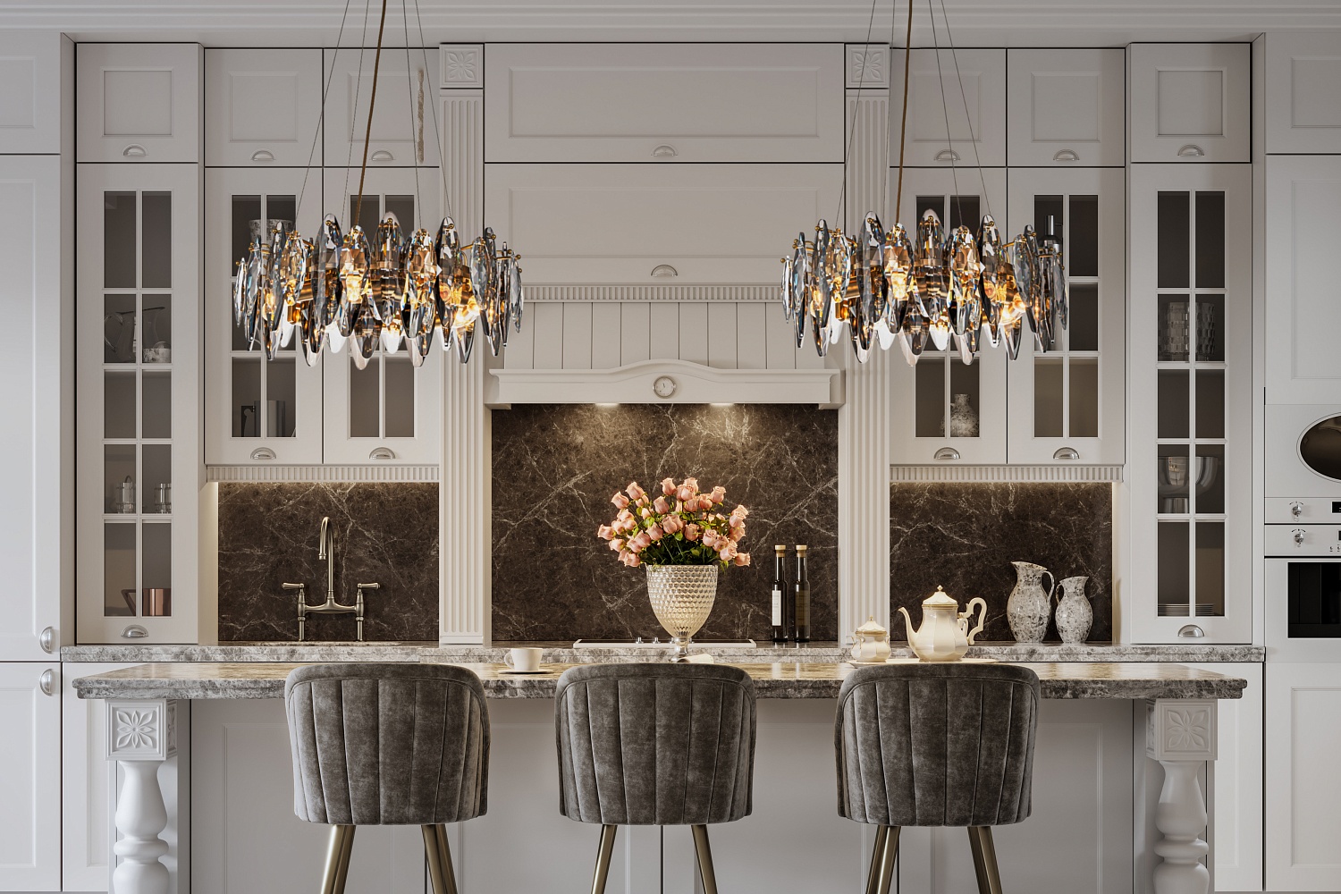 Люстры - изображение №3 "Подвесная люстра Glans D500*H210/1300 8*E14*40W"  на www.Angstrem-mebel.ru